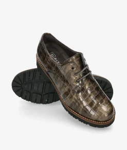 Mujer Pitillos Bluchers Y Zapatos Con Cordones*Zapatos inglés 10771 en charol