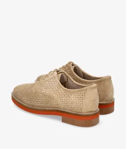 Mujer Stephen Allen Bluchers Y Zapatos Con Cordones*Zapatos inglés LAUR-27 2033-188 en ante camel