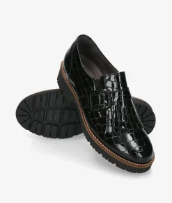 Mujer Pitillos Mocasines*Zapatos 10772 en charol
