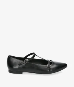 Mujer Bryan Merceditas*Zapatos planos 23532 en negro